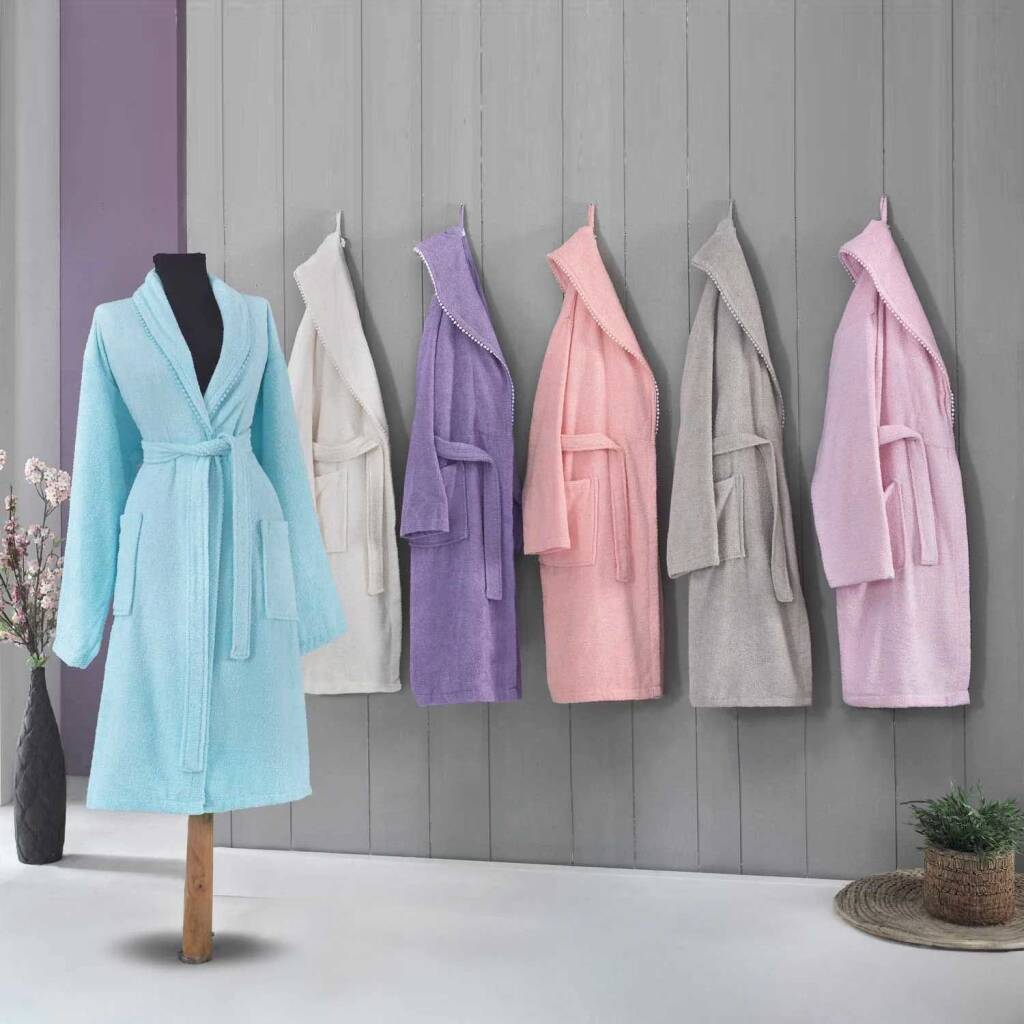 Şalyaka Bornoz Karla L Beden Bej - Maxstyle